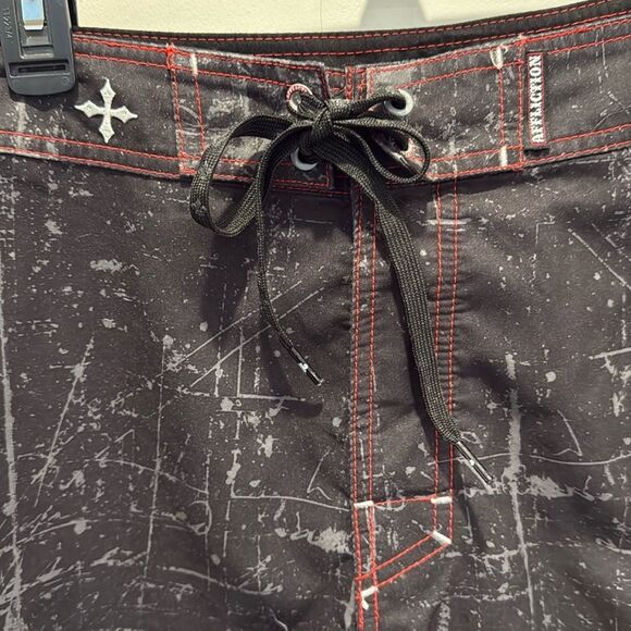 Affliction Men's Boardshorts Royal Chromatic Surf Swimming Trunk, Size 38 - Picture 2 of 11